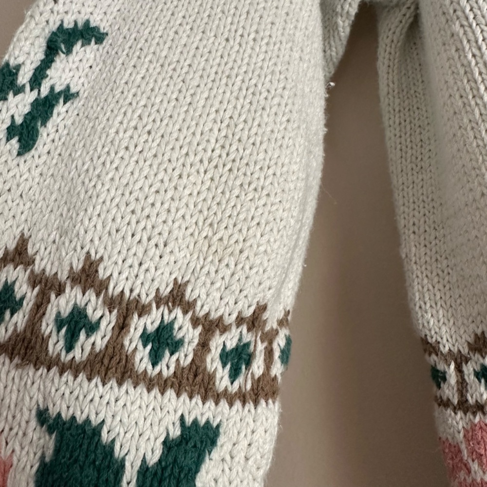 Vintage Rose Floral Knit Mock‎ Neck Sweater - Picture 9 of 11